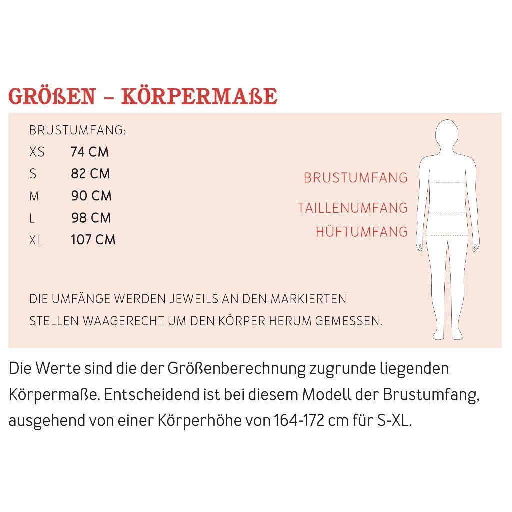 Papierschnittmuster Shirt Frau Usedom XS-XL